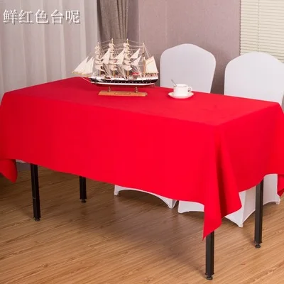 Solid color conference table, office table, thick tablecloth, rectangular tablecloth