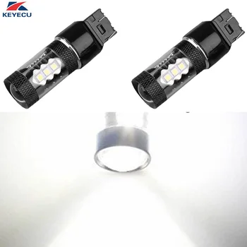 

KEYECU 2 Pieces 6000K White High Power 16SMD 7440 7443 T20 3030 LED Bulbs For Car Backup Reverse Parking Stop Lights