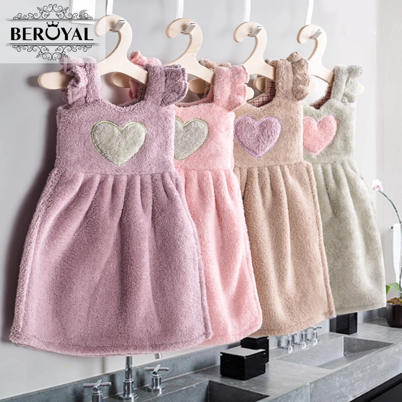

Beroyal Brand 2019 Kitchen Towel- 1Piece Microfiber Towel Plush Hand Towel Cheap Dishcloth High Quanlity Kitchen Hanging Towels