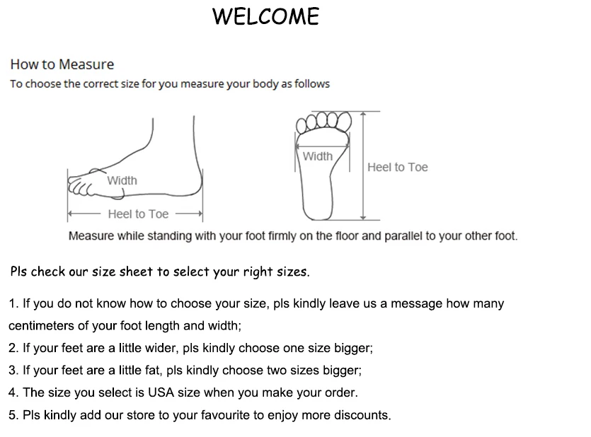 sizes