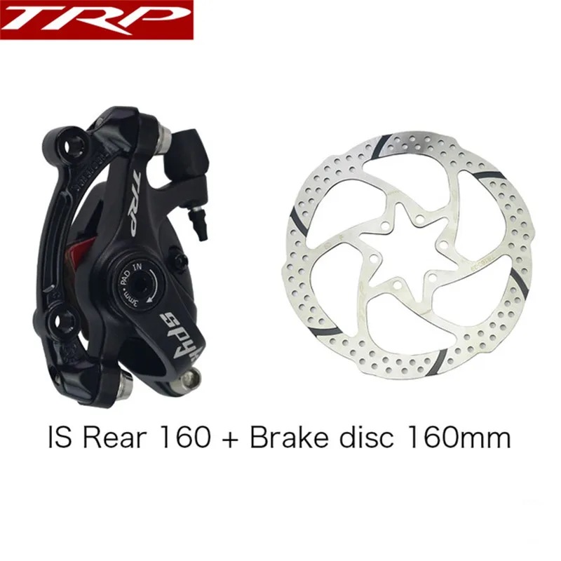 TRP Spyke MTB Bike Mechanical Front 160mm Disc Brake Caliper w// adapter Black
