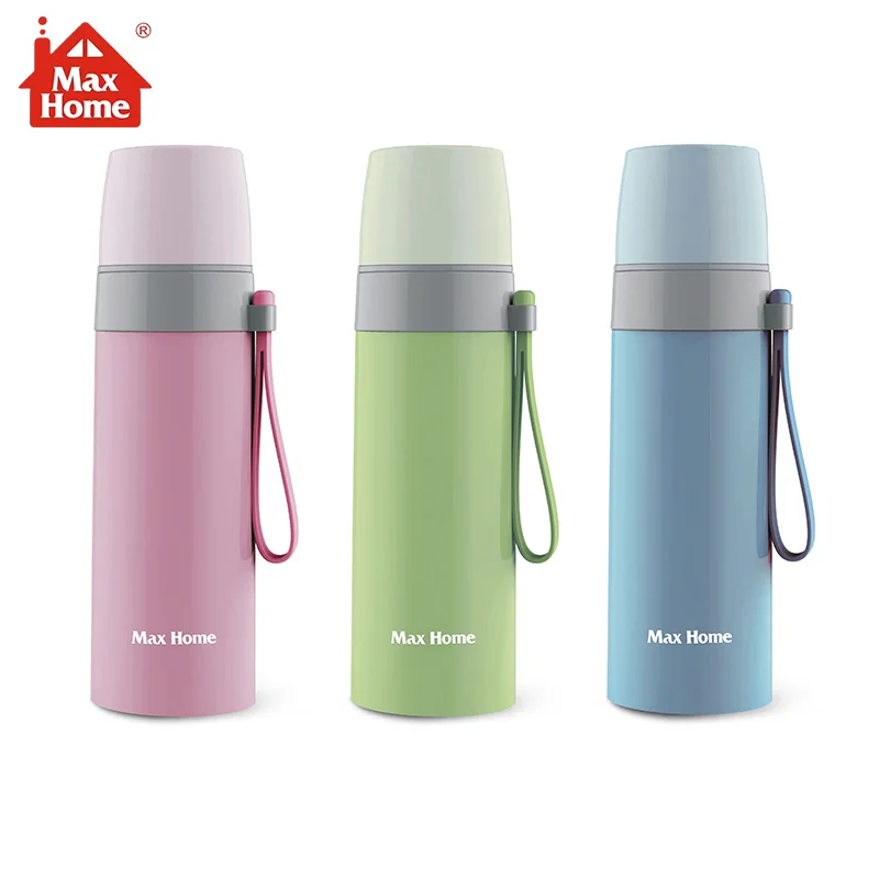 

MAX HOME 470ml vacuum cup thermos flask stainless steel 304 portable household thermos flask with filter and one clean brush