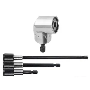 

Right Angle Drill 105 Degree Driver Extension Power Screwdriver Attachment 1/4 Inch Hex Magnetic Bit Socket Holder Adaptor And