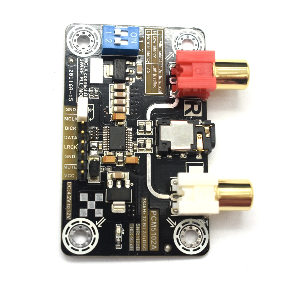 Цифровой звуковой декодер PCM5102A без потерь для Raspberry Pi 2B/3B поддержка 32 битного 384K