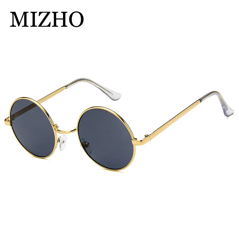 MIZHO Retro Round Sunglasses Women Brand Designer Yellow Sun Glasses For Ladies Alloy Quality Sunglasses female Oculus de sol