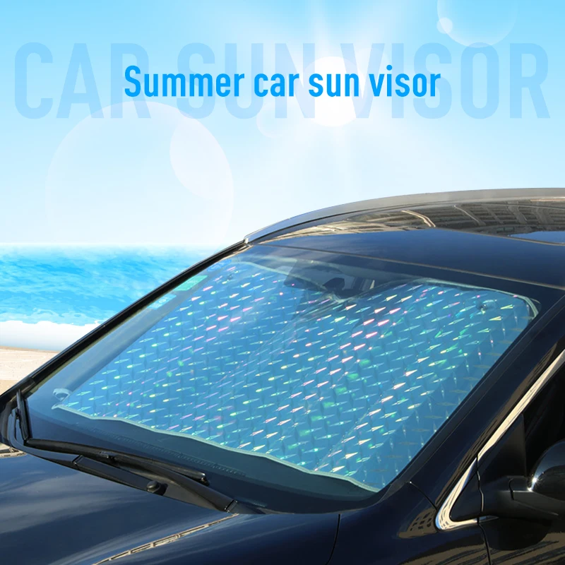 

Car Windshield Sunshade Front File Thickening Laser Season Sun Protection Auto Visor SUV Off-road Block Parasole Coche Protector