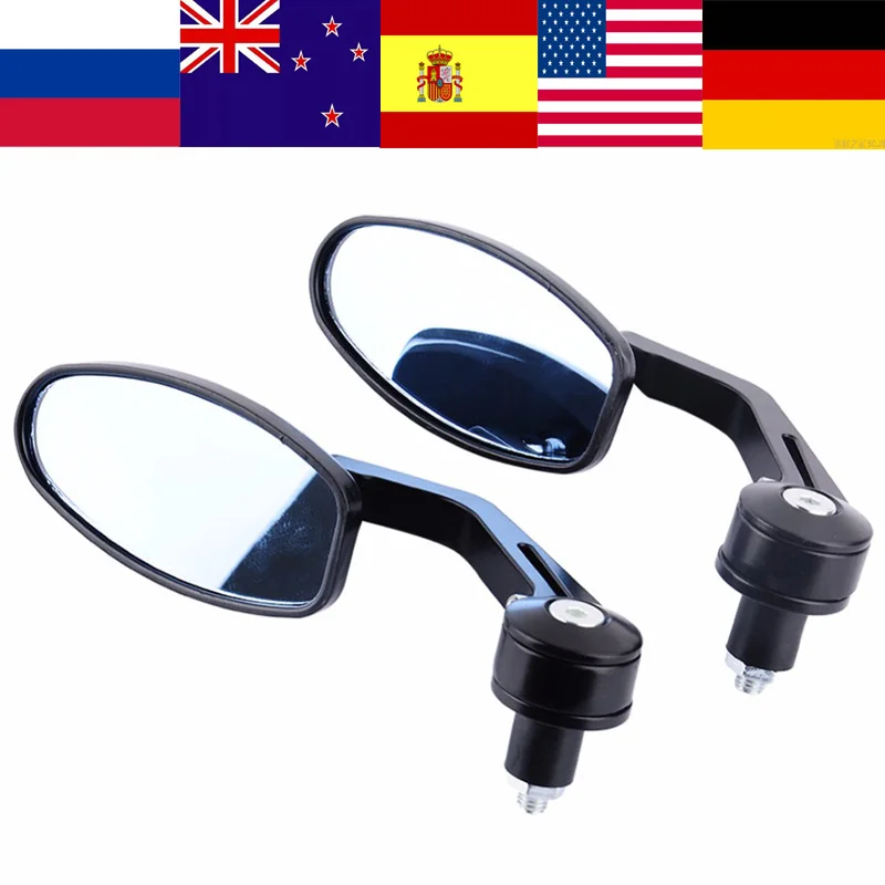 

Universal Motorcycle Mirror 1 Pair 7/8" Motorbike Handle Bar End Rear View Mirrors Black Motorcycle Sale Price 360 Degree Swivel