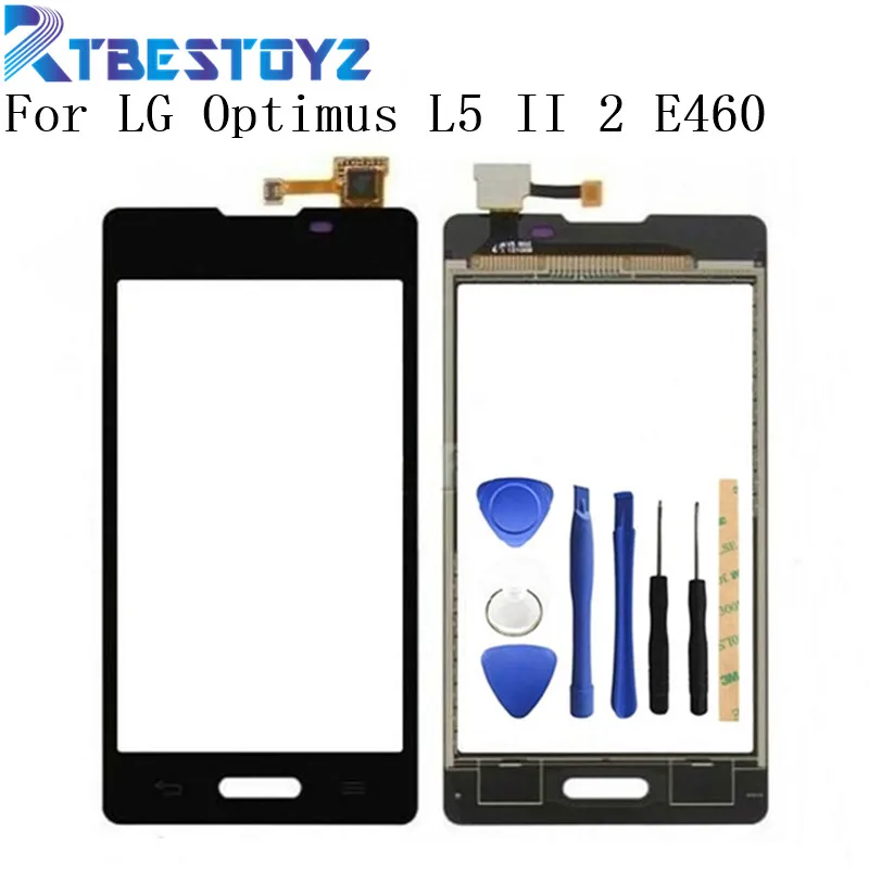 

RTBESTOYZ Glass Panel Lens Touch Screen Digitizer For LG Optimus L5 II 2 E460 E450 Replacement Parts