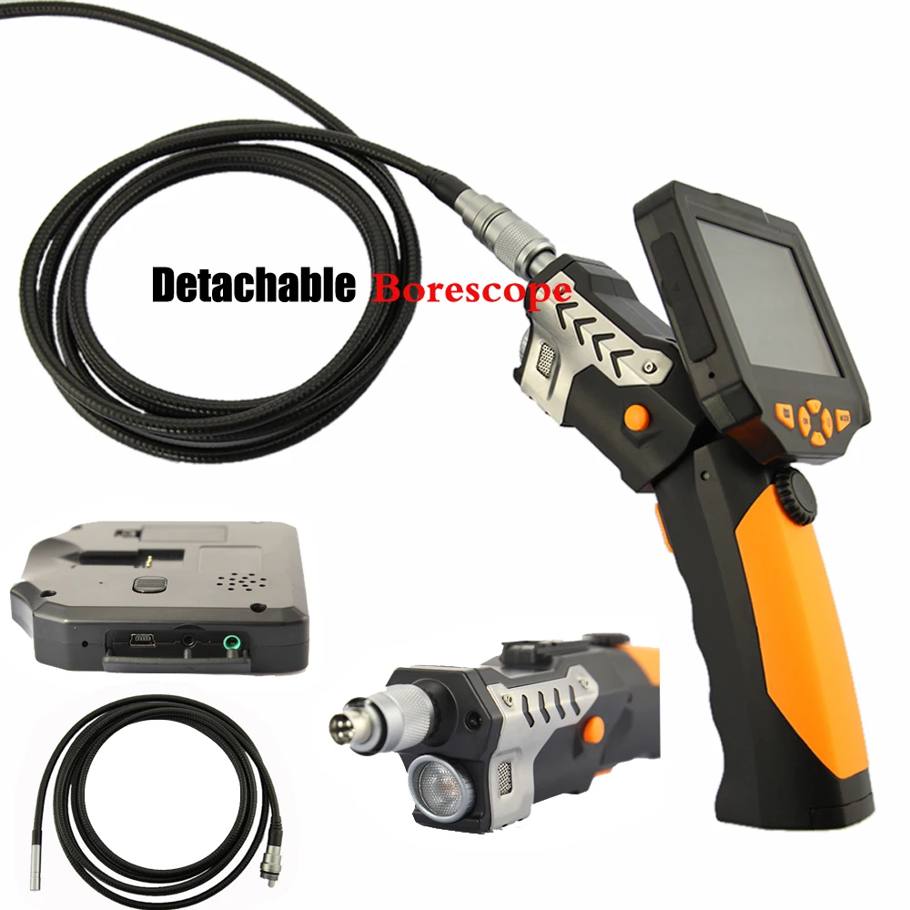 3.9 mm OD Handheld Flexible Snake Endoscope Inspection Camera With 3M 1M Cable Endoscope 4X Zoom Snake Industrial Endoscope