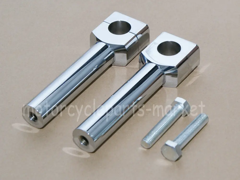 

1" 25mm Chrome CNC Aluminium Motorcycle Handlebar Bar Risers Bars Mount Clamp For Harley Honda Yamaha Suzuki Kawasaki