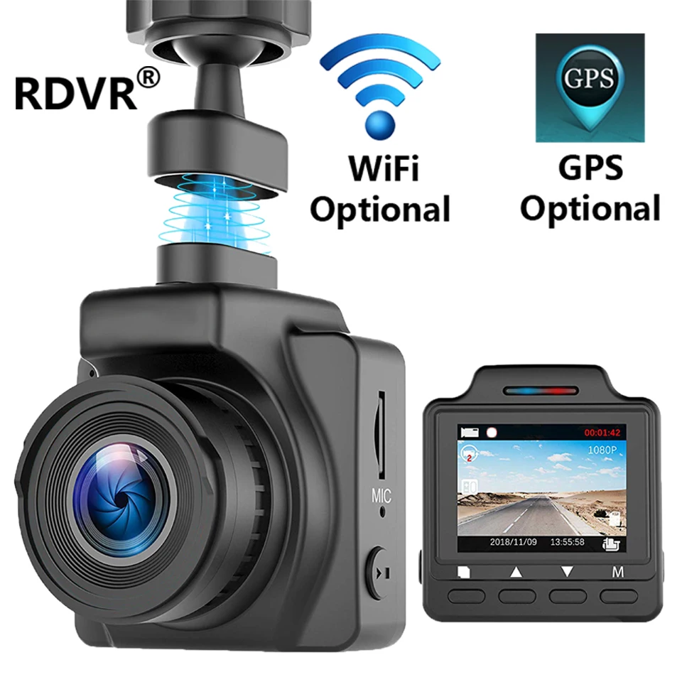 

RDVR Magnetic Car Dash Cam 1.5" Mini DVR Camera Full HD 1080P Video Registrator Recorder G-sensor Night Vision WiFi GPS Optional