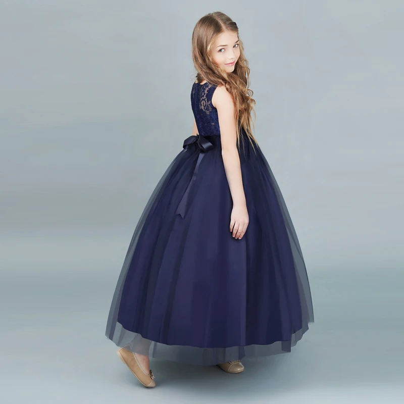 От 5 до 14 лет, Детские платья для девочек, кружевное Элегантное свадебное платье, платье для первого причастия, платье принцессы для торжественных мероприятий