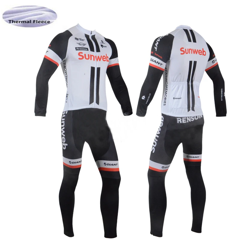 

2018 Winter Fleece&no Fleecec SUNWEB Men long sleeve bike jersey set ropa ciclismo MTB cycling clothing