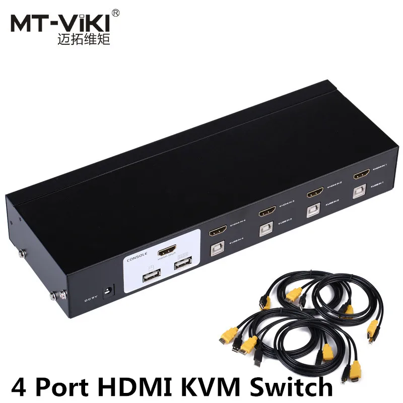 MT VIKI Maituo New Design 4 Port Auto HDMI KVM Switch