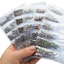 Разноцветные стеклянные стразы для ногтей 1440 шт хрустальные стразы для украшения ногтей набор кристалл страз амулеты MJZ2098