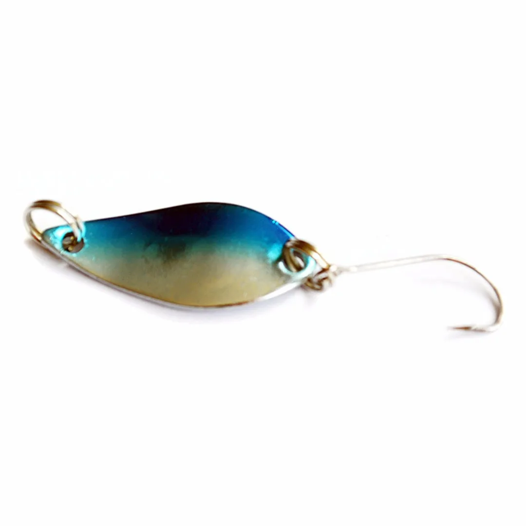 Mayitr 4Pcs 5.3cm/2.5g Trout Spoons Baits Fishing Lures Spoon Sequin Paillette Baits Trout Wobbler Fishing Lure Spinner Bait
