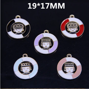

Wholesale folkways style Girl/boy heads Core decoration Round shape Alloy drop oil jewelry charms diy earring/necklace pendants