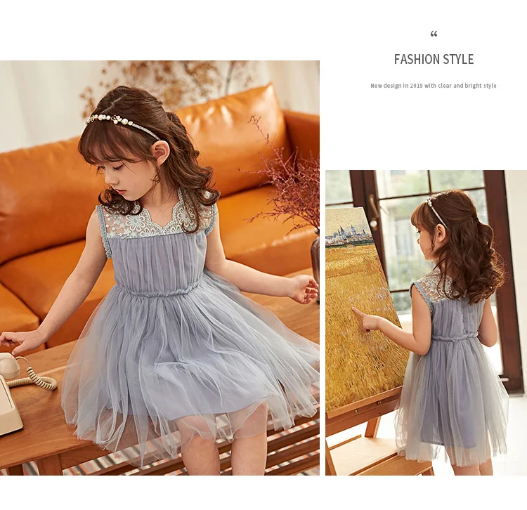 

2019 New Design Kids Baby Flower Girl Dress Tutu Party Dress Cute Sleeveless Ball Gown Dress