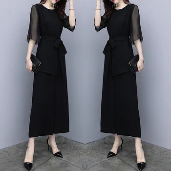 

Irregular Sashes 2 Piece Set Women Female Fashion Temperament Ensemble Femme Survetement Big Size Ol Summer Costumes For Women