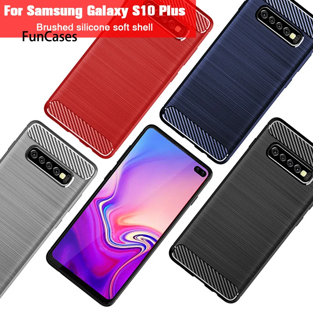 Чехол для samsung Galaxy S10 Plus роскошный углеродный волокна крышка для Galaxy S10E S10 E Lite S8 S9 плюс Примечание 8 9 J4 J6 EU