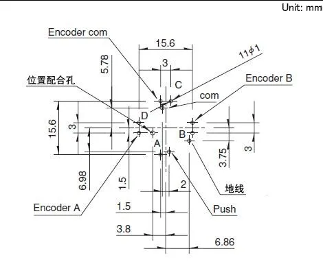 RKJXT1F42001 многофункциональный переключатель, плюс четырехходовой переключатель кодер