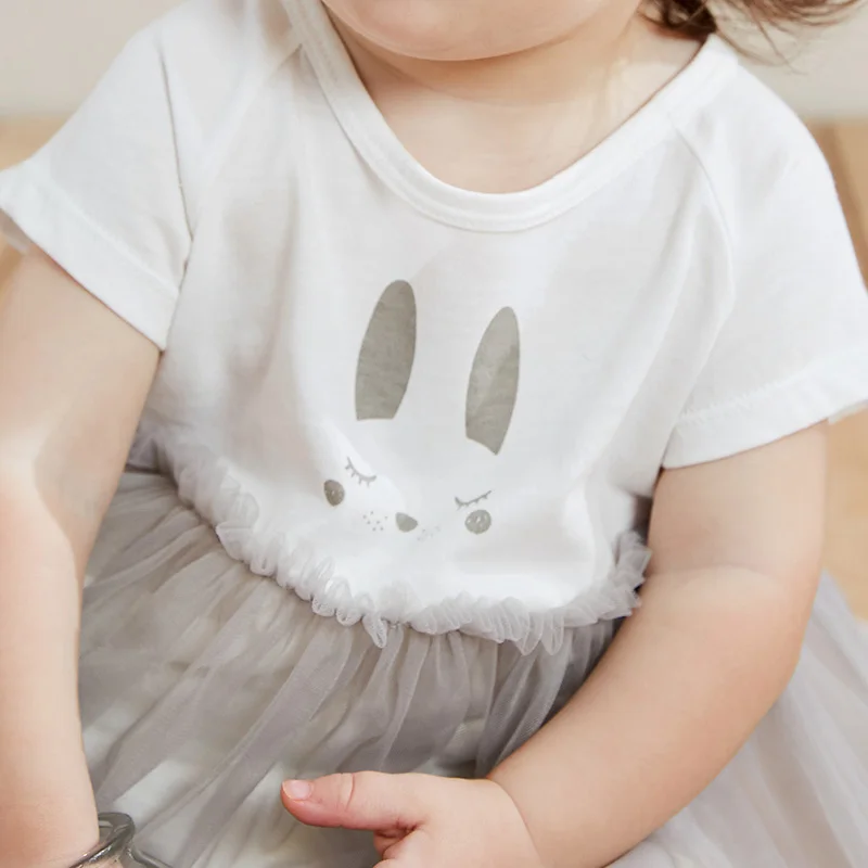 Мини платье balabalaBaby Новинка лета 2019 детское для девочек Сетчатое с короткими