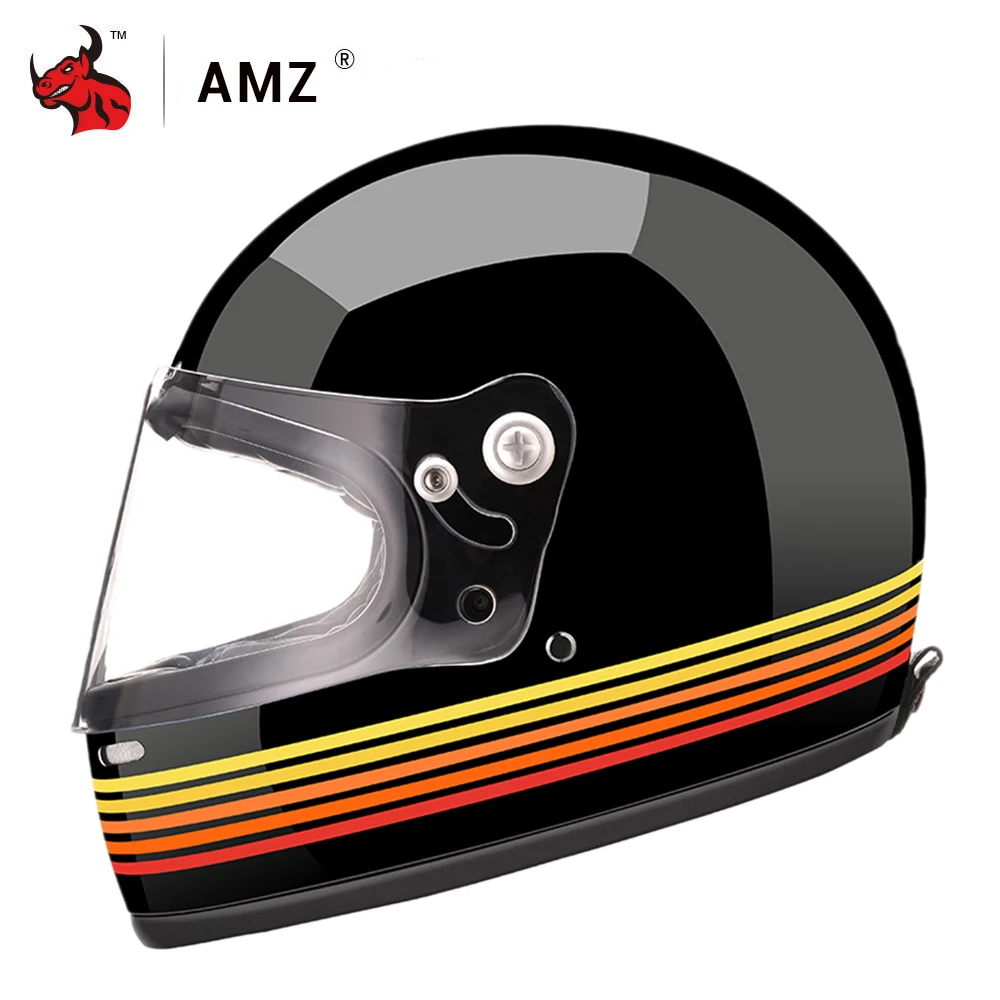 AMZ анфас мотоциклетный шлем для мотокросса шлем для мужчин и женщин Casco Moto стекловолокно усиленный корпус мото шлемы