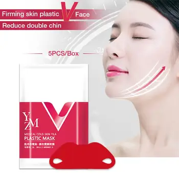 

5PCS Facial Masks V Face Masks Face Care V-shape Slimming Chin Line Chin Up Patch Contour Lifting Up Firming Moisturizing Masks