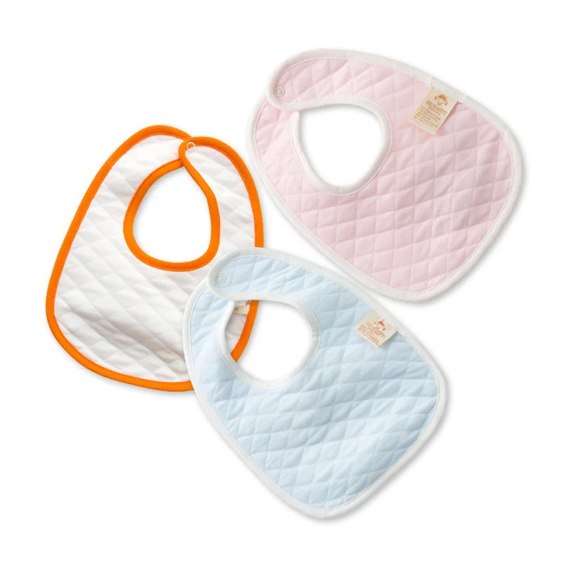 Хлопковые двухслойные плотные Слюнявчики для новорожденных; Слюнявчики для малышей; одноцветные Слюнявчики для маленьких мальчиков и девочек; милые стильные Слюнявчики для малышей; CL5224