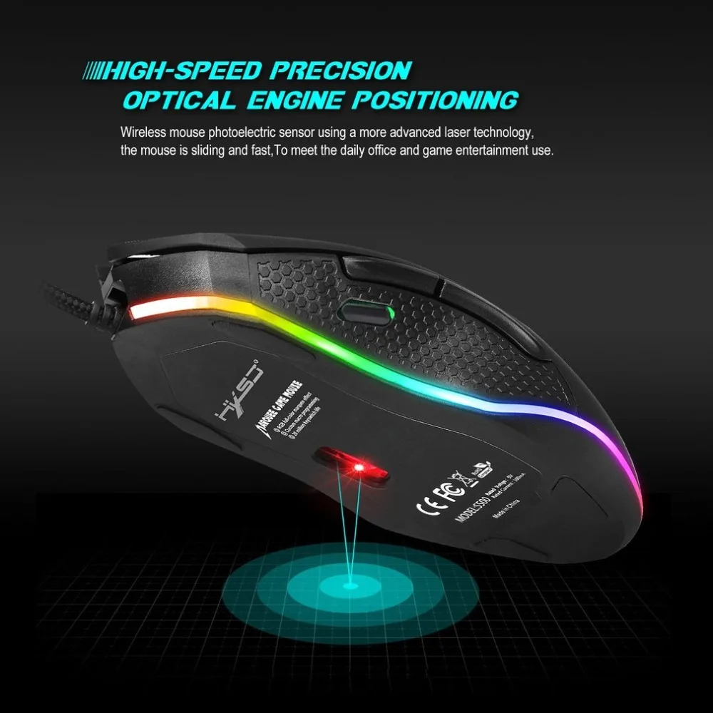 

S500 High Quality Wired Gaming Mouse USB Optical Gamer Mouse 5000DPI 6 Buttons for Laptop Desktop PC Computer Mice