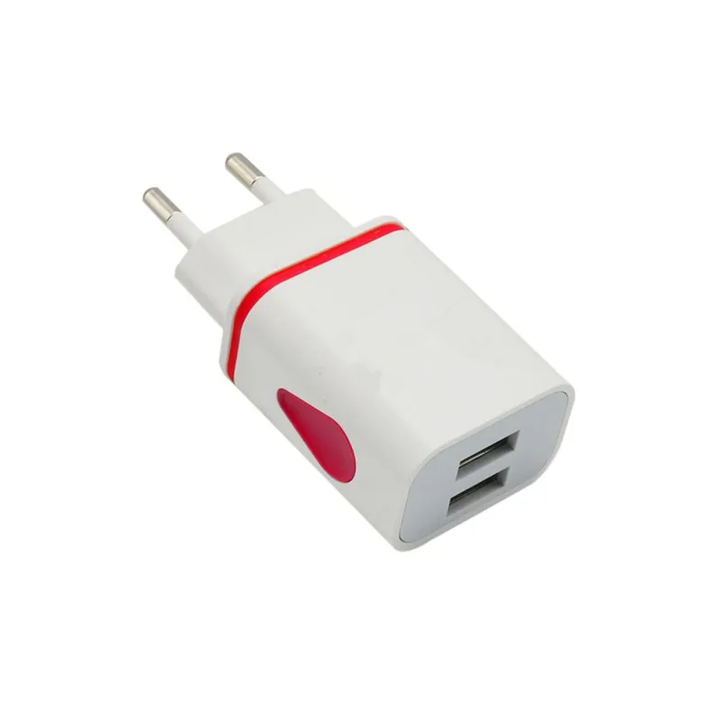 2.1A 5V Universal 2USB Colorful Water Drop Glowing Charger Mobile Phone