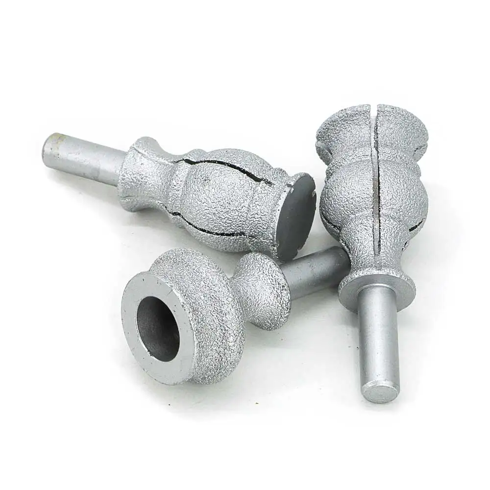 Brazed diamond shape edging mounted point for quartz stone, artificial stone, granite, marble, ceramic shape edging GJ013