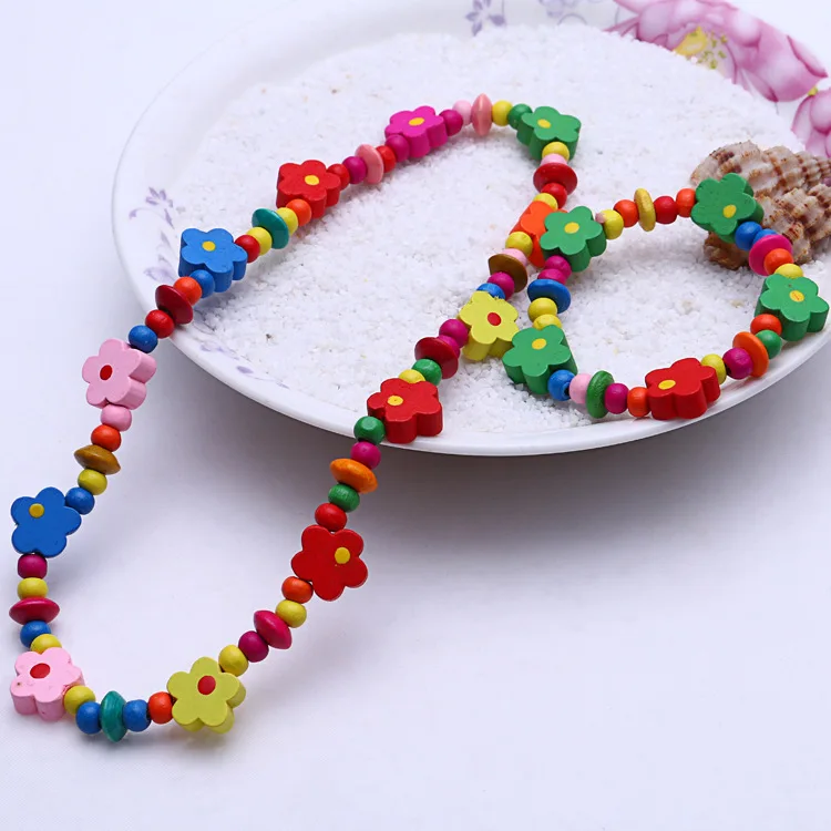 METOO, Детская бижутерия ожерелье с цветами, детское ожерелье карамельного цвета, браслет для девочек, детские ювелирные изделия, детское ожерелье из дерева