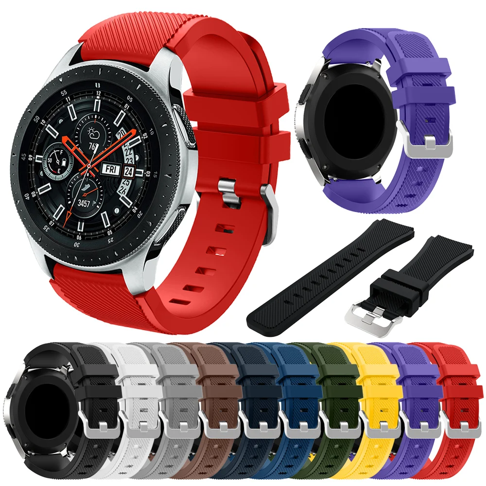 Soft Silicone Watch Band Replacement Band Strap For Samsung Galaxy Watch 46mm Gear S3 Classic Frontier