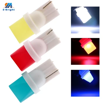 

YM E-Bright 10pcs T10 F10 1 SMD Car Bulbs 168 194 W5W LED Wedge Light Signal Bulbs White Red Blue Yellow 40Lm Car Door Lamps
