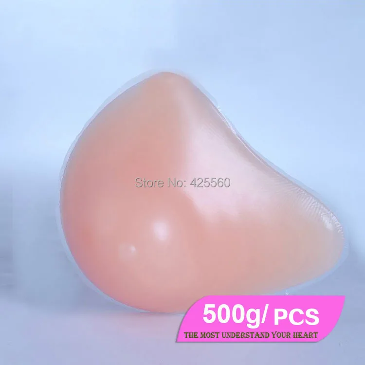 

500 g/piece D Cup Mastectomy Postoperative Silicone Breast Forms Artificial Silicone Fake Breast For Woman Left or Right Breast