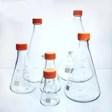 

3pcs/set Screw Cap Conical Flask high borosilicate glass thicked type Erlenmeyer flask High Temperature Resistance GL45