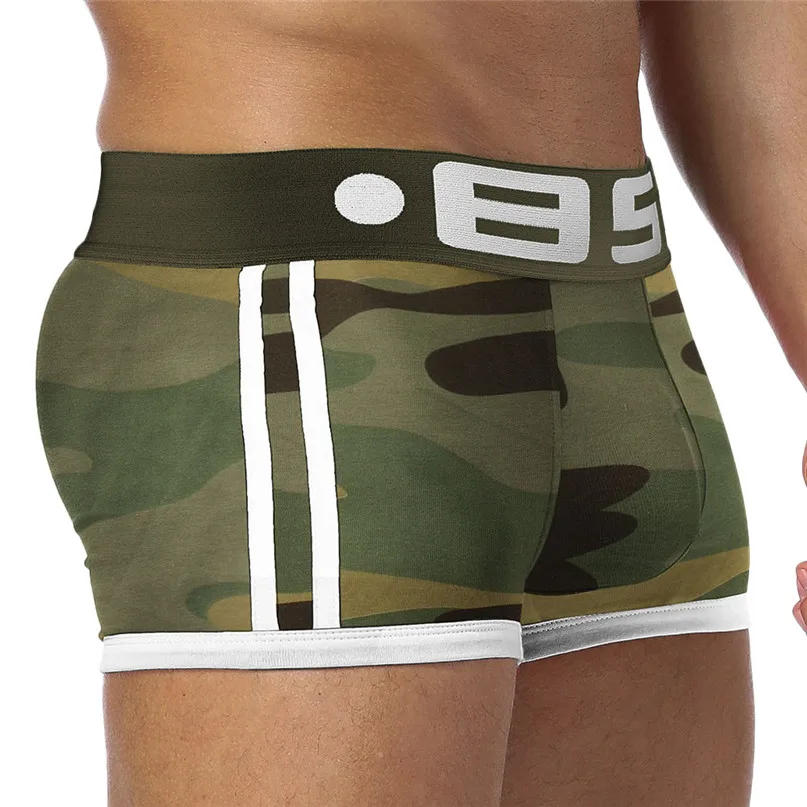 Camouflage Boxer Briefs Men Sexy Underwear Letter Printed Boxer Briefs Shorts Bulge Pouch Underpants for Swimming Fitness #2h25 (10)