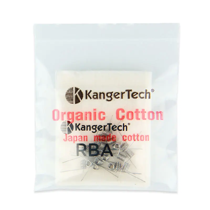 

100% Original 20pcs Kangertech Subtank Mini RBA DIY OCC Coils 0.5ohm and 2pcs Organic Cotton Kanger Organic Cotton Coil (OCC)