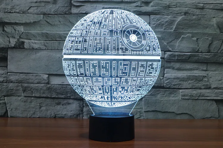 Star Wars Night Light Lamp Touch Table 3D Novelty Led Death Star