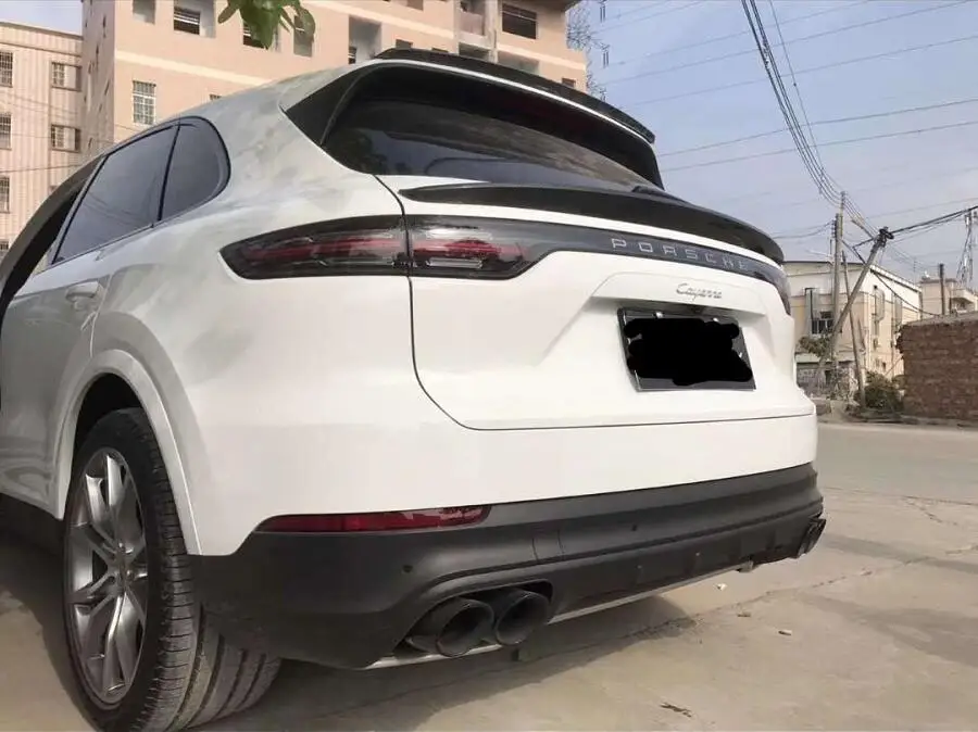 Спойлер из углеродного волокна на заднее крыло багажника для Porsche Cayenne Быстрая по EMS