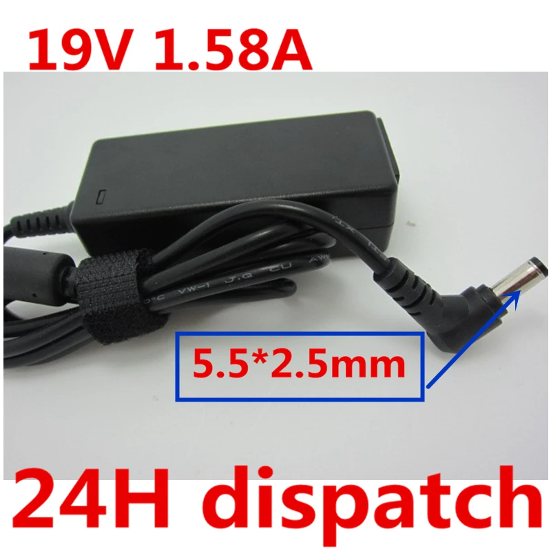 

19V 1.58A 5.5x2.5mm LAPTOP CHARGER FOR TOSHIBA Mini Notebook NB200 NB250 NB300 NB305 NB500 NB520 AC DC Power Adapter Charger