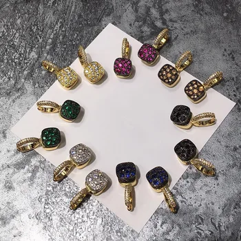 

7 Colors Crystal Hive Honeycomb style Earrings Black Red Yellow Gold Color Drop Earring For Women Gift Fashion Jewelry(DJ1225)