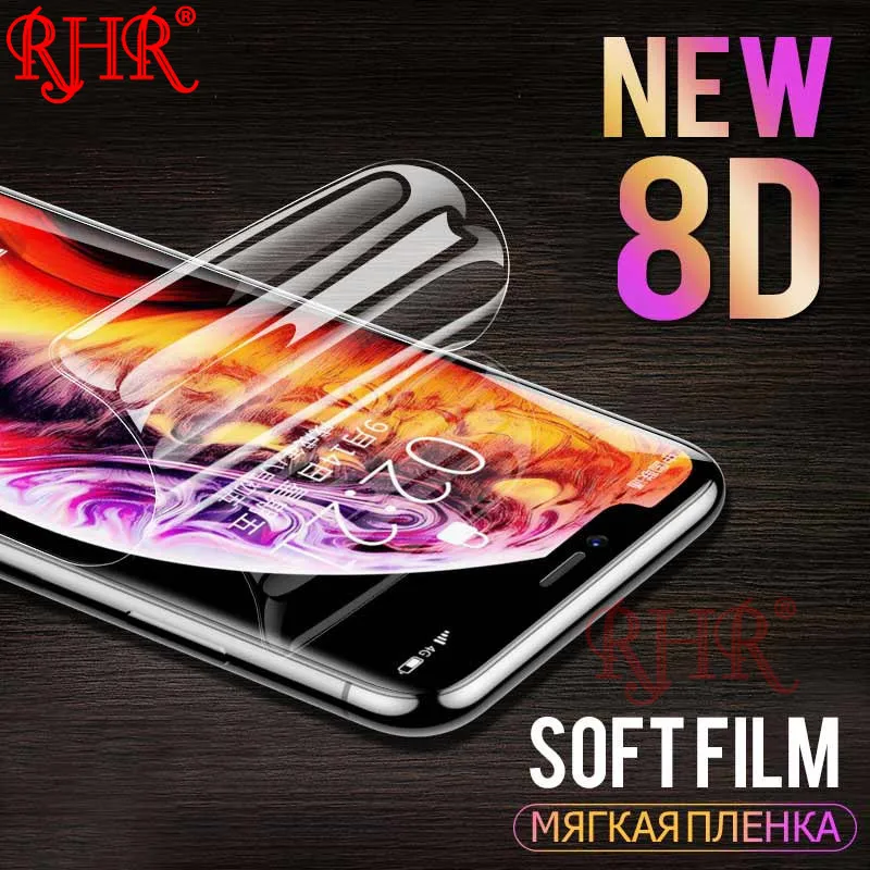 

New 8D Full Cover Soft Hydrogel Film For iphone 6 7 8 Plus X 10 Screen Protector For iphone 6 6S 7 8 X Protective Film Not Glas