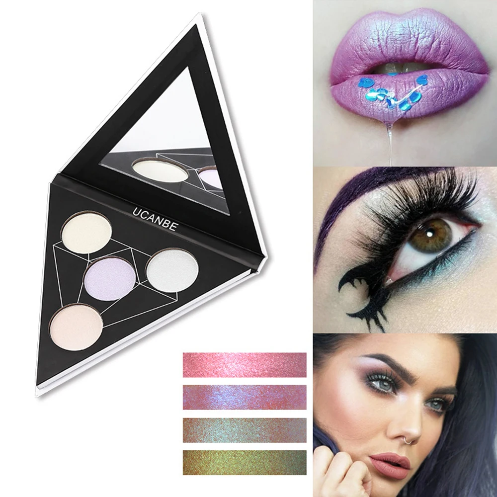 4 Colors Highlighter Palette Makeup Shimmer Eye Shadow Highlighter Kit