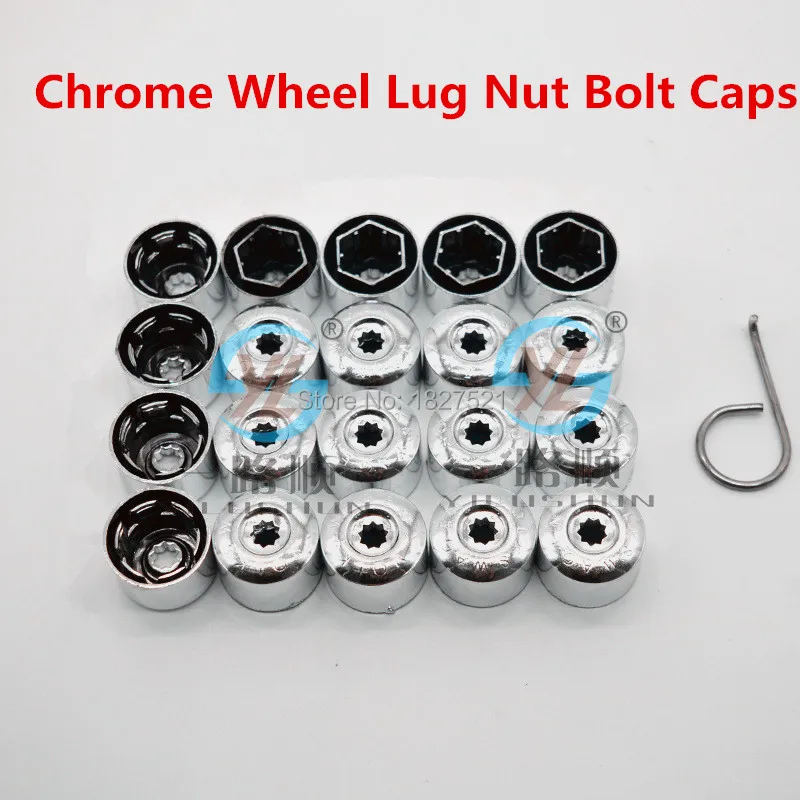 Set of 20pcs Chrome For VW Jetta Golf MK5 Passat Touran Wheel Lug Nut