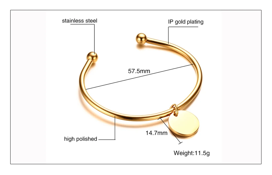 Meaeguet Laser Engrave Charm ID Bangle Personalized Name Bracelet For Women Customized Stainless Steel Bangle Jewelry For Gift (5)