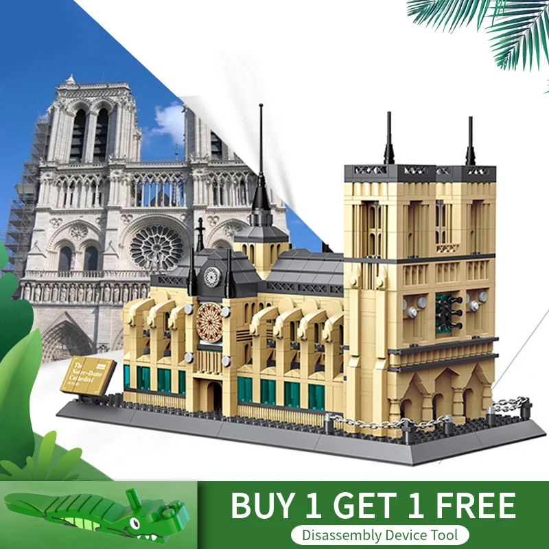 

Cathedrale Notre Dame De Paris Building Blocks History Architecture Heritage Famous Church Model Toys Bricks LegoINGlys