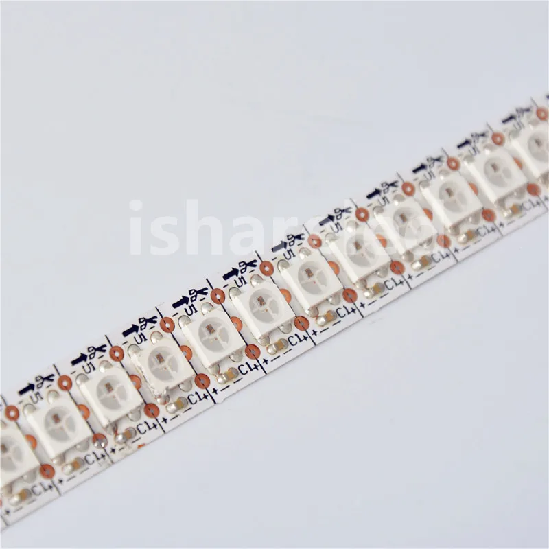1 м DC5V SK6812 WS2812B 144 светодиодный s/M Белый s/m черный SMD красный зелёный синий