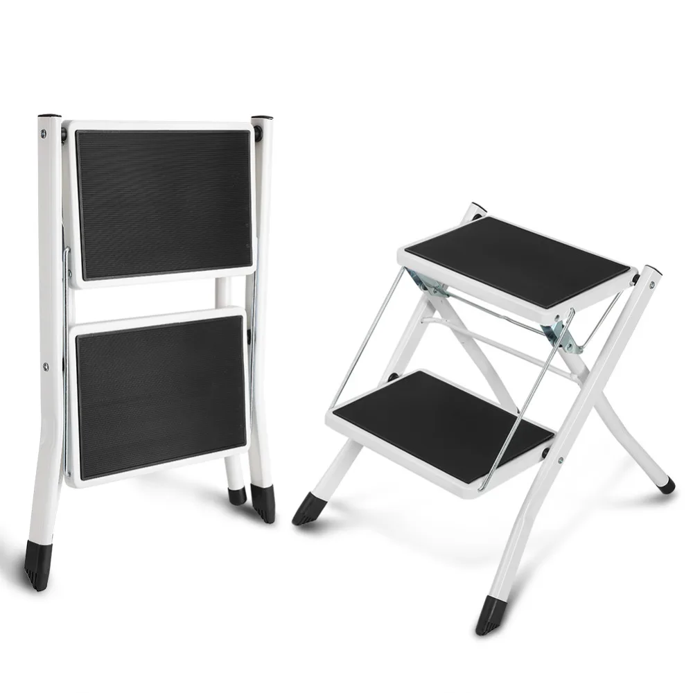 Anti Slip 2 Tread Safety Step Ladder Folding Step Stools With Tool For
